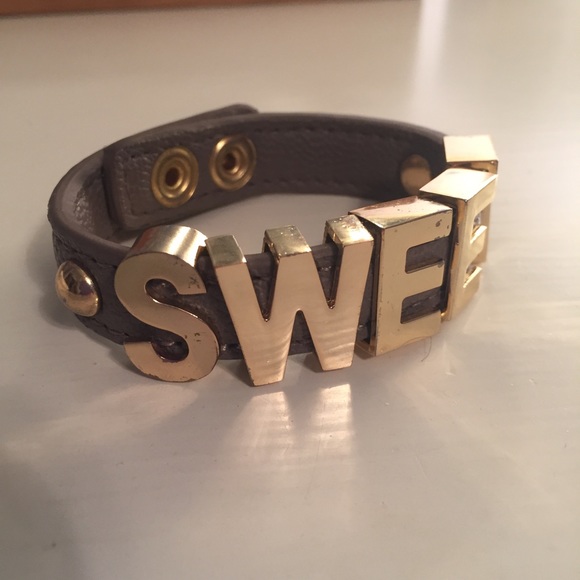 BCBC SWEET taupe leather bangle bracelet - Picture 4 of 5